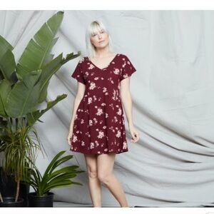 New Known Supply Revel Dress in Port Color Size small organic cotton